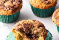 Nutella Swirl Zucchini Muffins