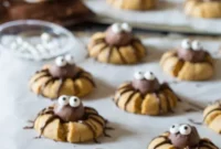 Peanut Butter Chocolate Spiderweb Bites