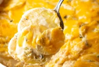 Creamy Golden Cheesy Potato Bake
