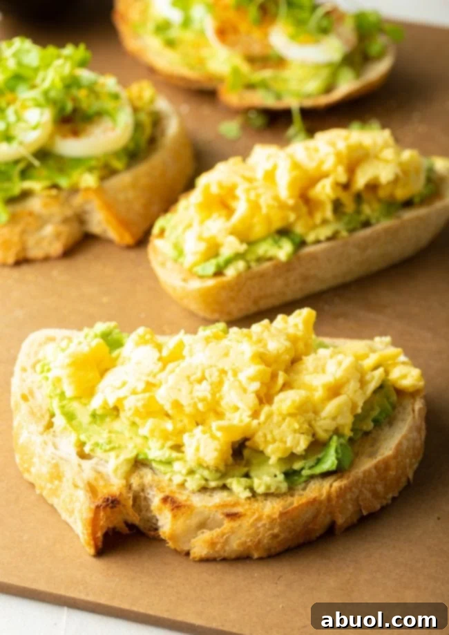 The Perfect Avocado Toast with Egg 7 Avocado toast with egg, cheese, and tomatoes