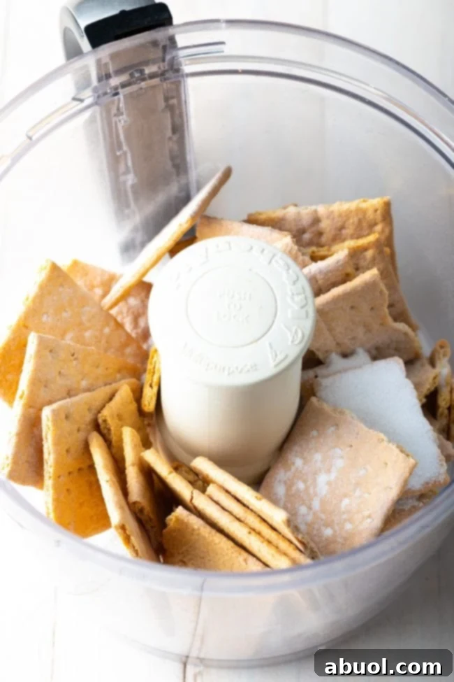 food processor with graham crackers