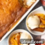 Printable recipe card image for Bisquick Peach Cobbler