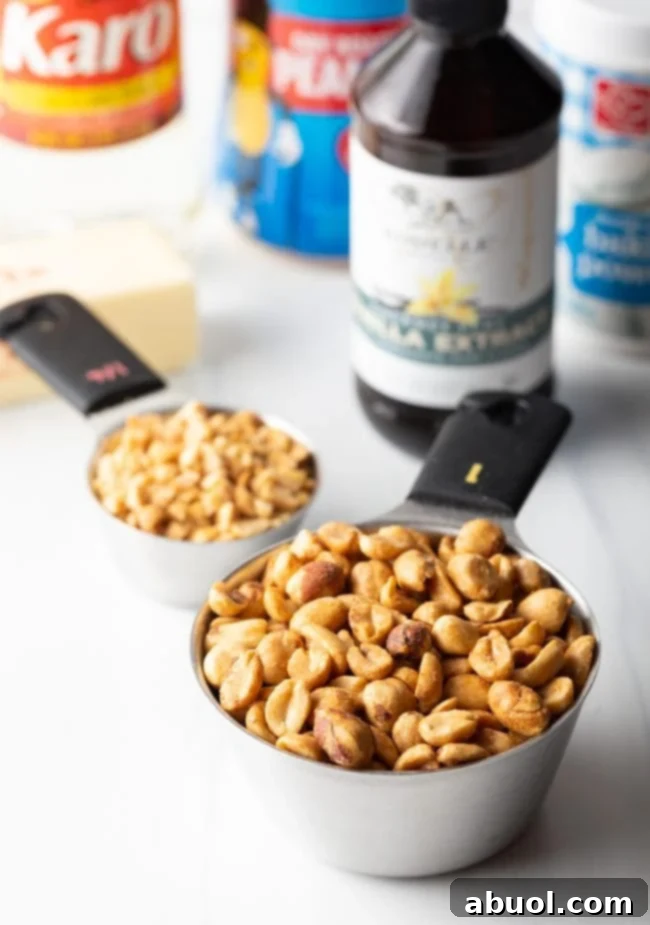 nuts in measuring cups