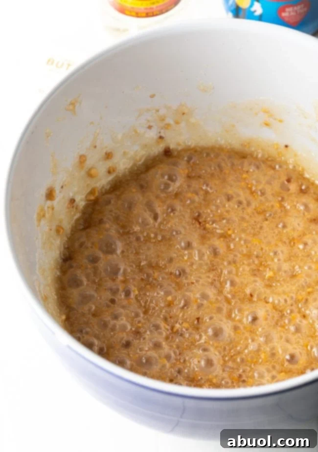adding baking soda to the bowl
