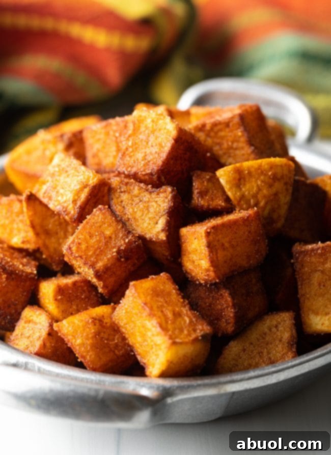 close view fried crunchy patatas bravas recipe - Mexican Potatoes