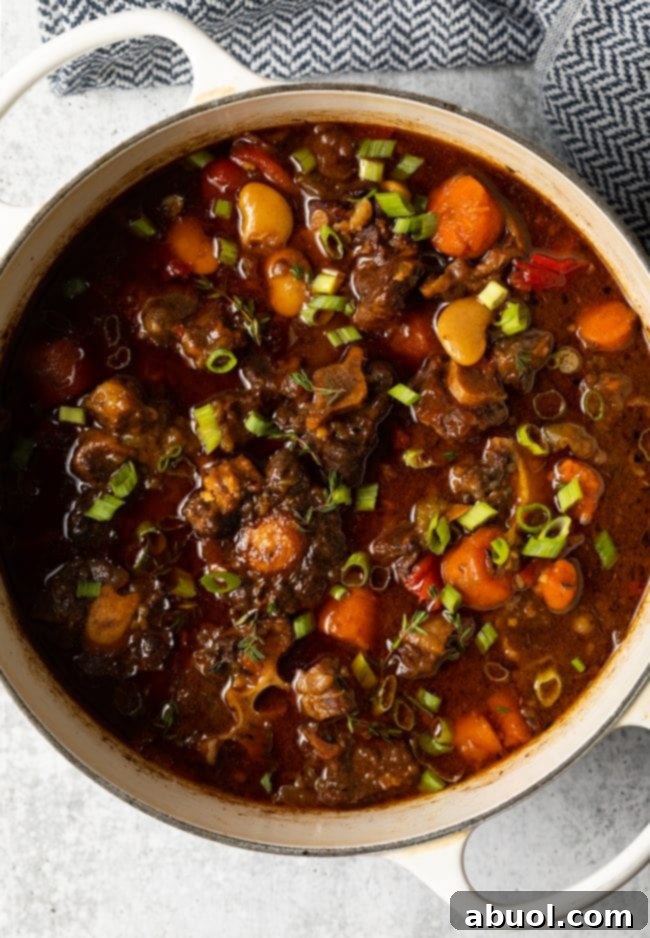 Cooked Oxtail stew. 