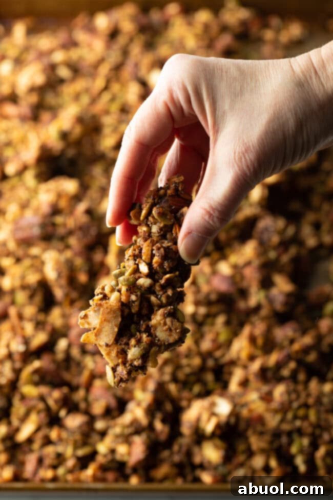 Ultimate Keto Granola Crunch 13 Bowl of homemade keto granola with milk.
