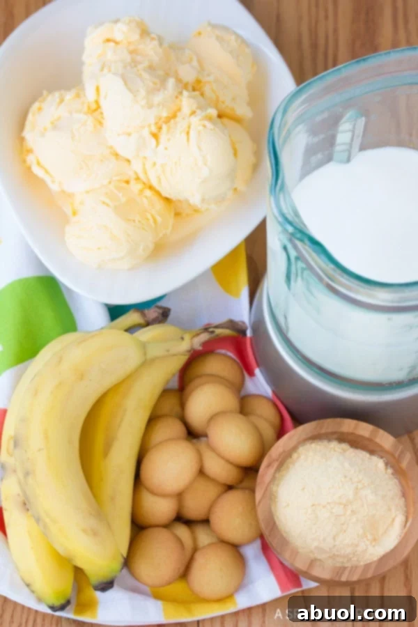 Making Banana Pudding Milkshake Recipe
