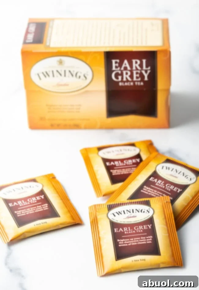 Bags of Earl Grey tea, showing the source of the unique flavor.