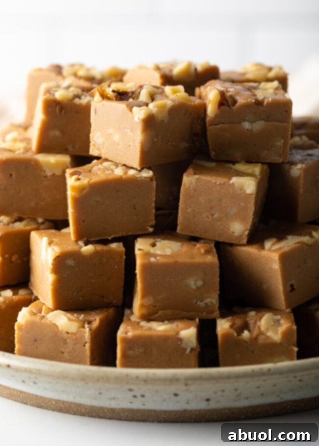 Stacks of fudge on a plate.