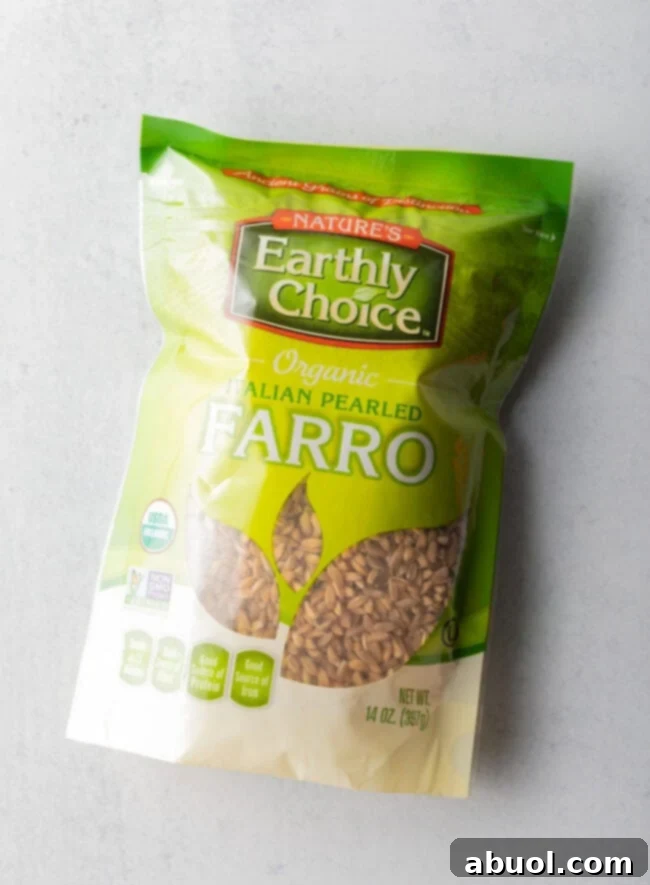 Bag of Italian pearled Farro.