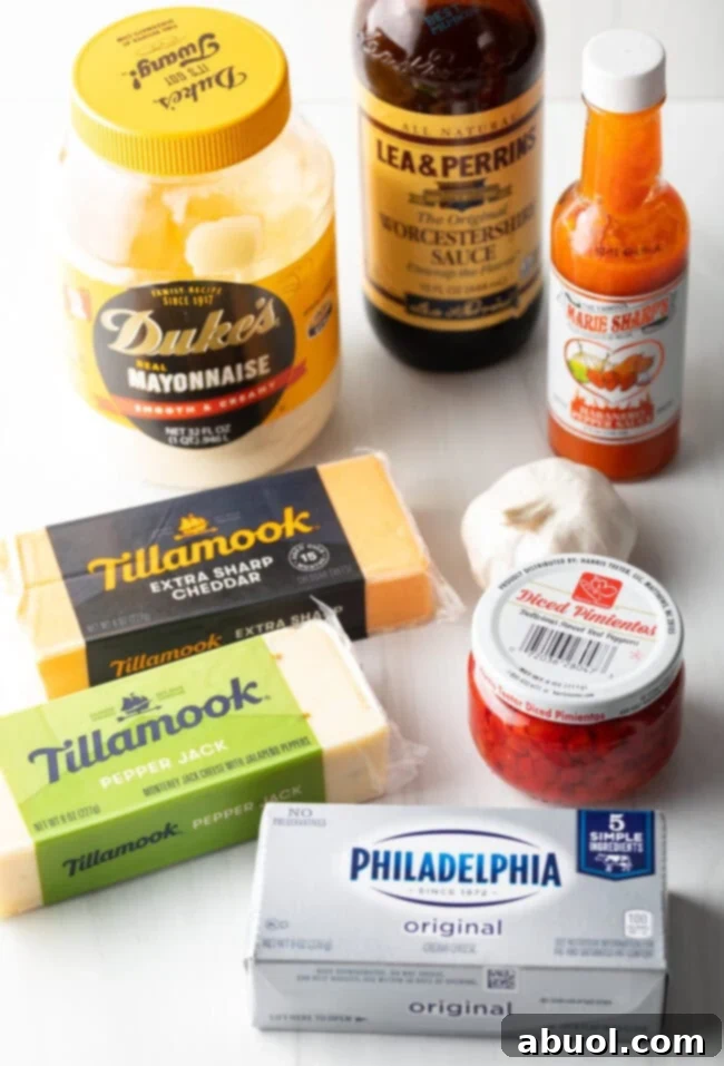 ingredients for pimento cheese recipes