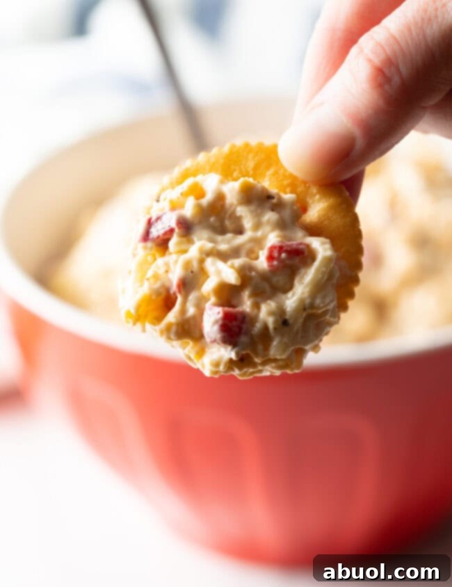 The best pimento cheese recipe on crackers