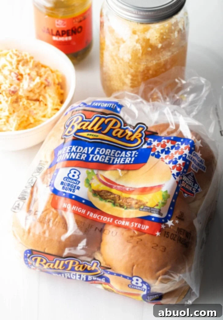 A package of 8 soft hamburger buns, essential for assembling the perfect Chick-fil-A copycat sandwiches.