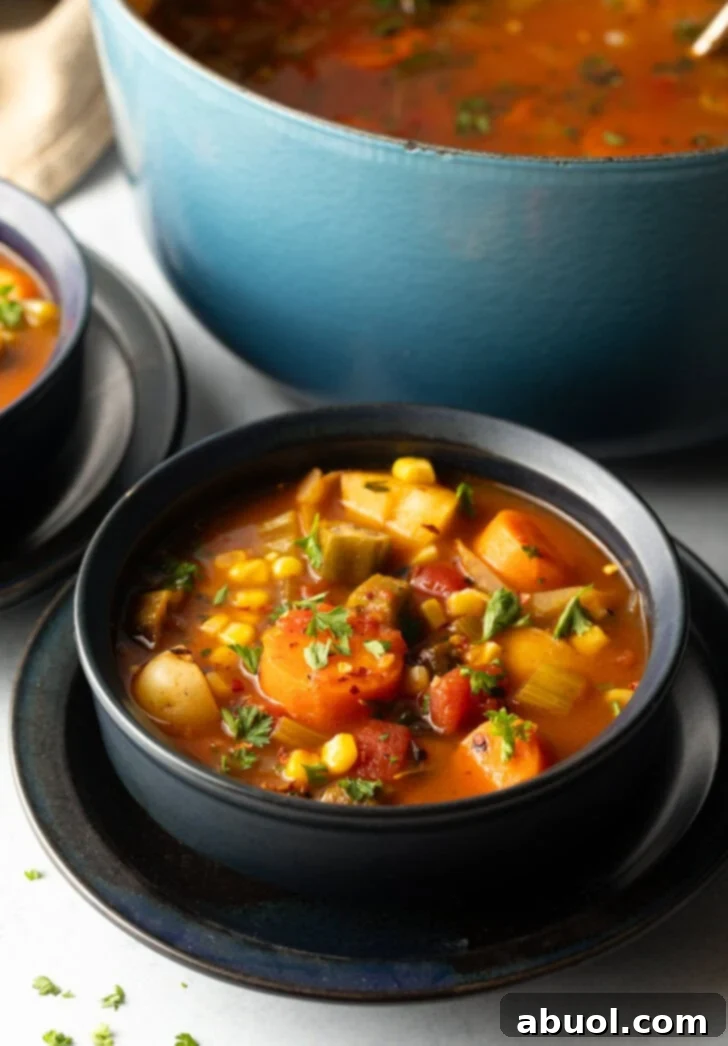 Black bowl with veggie stew.