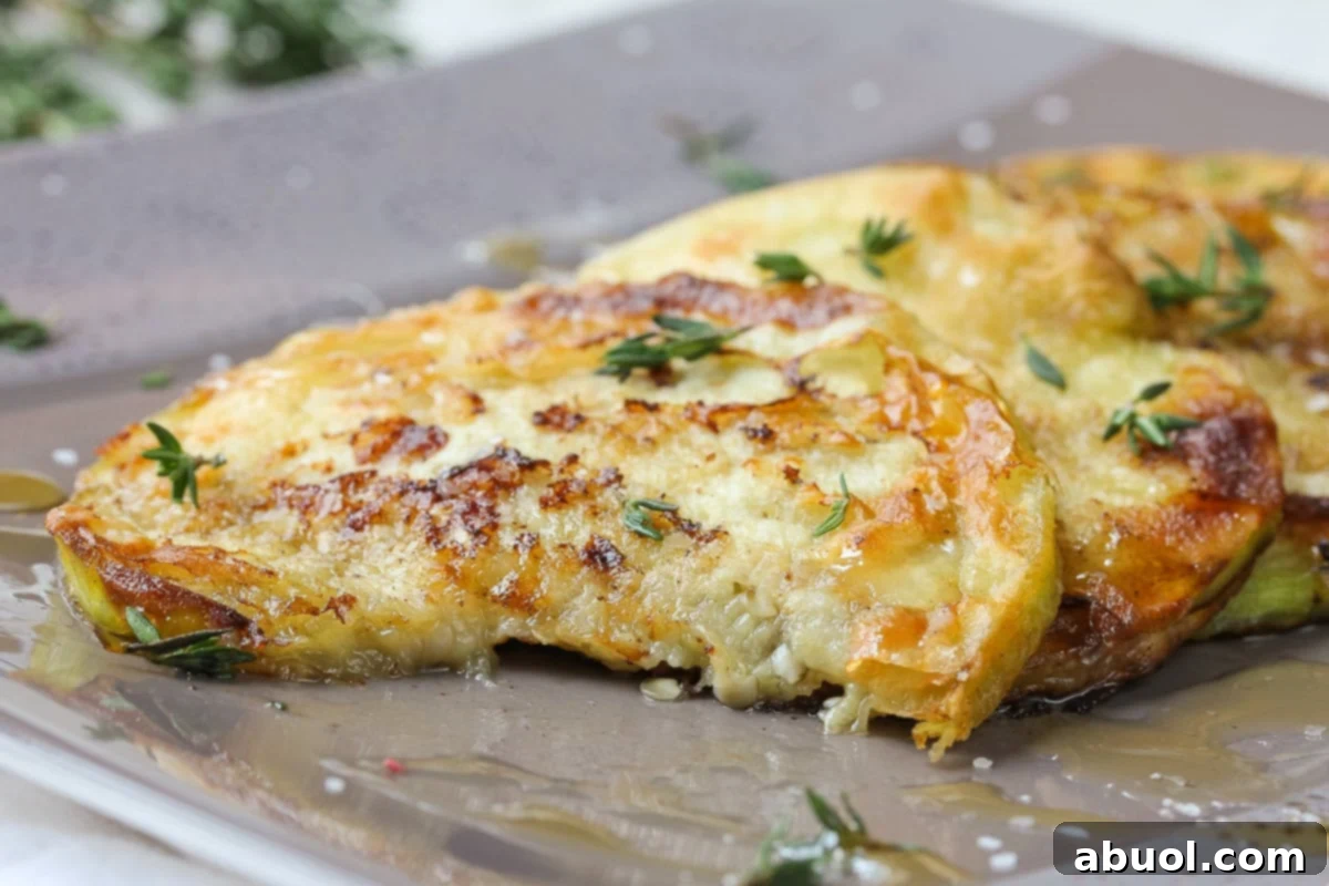 Pan fried eggplant, beautifully golden and ready to be served.