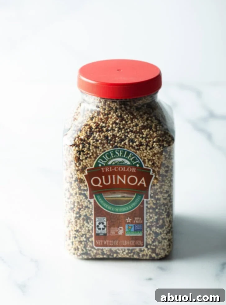 Container of Quinoa.