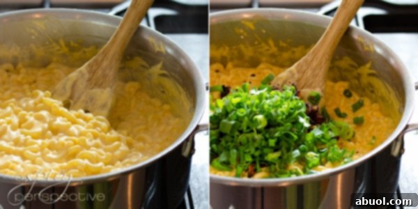 Golden brown Baked Mac and Cheese with Potato Skins