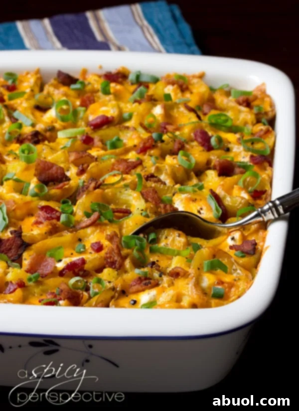 Mac and Cheese with Potato Skins Crust ready to serve