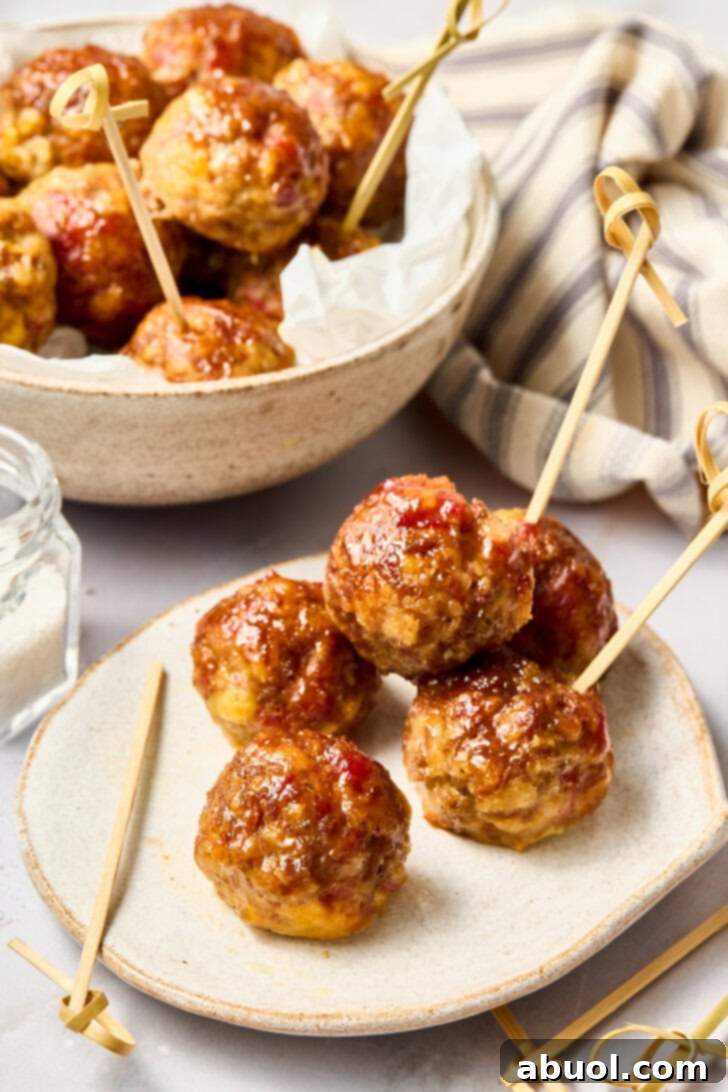 Serving Easy Gluten-Free Swedish Meatballs Easy Gluten Free Meatballs with Apple Glaze on plate - Apple Butter Meatballs