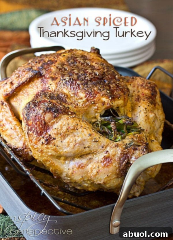 How to Cook a Turkey in the Oven - Asian Turkey in roasting pan