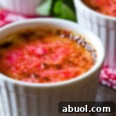 Christmas Creme Brulee with Peppermint Topping