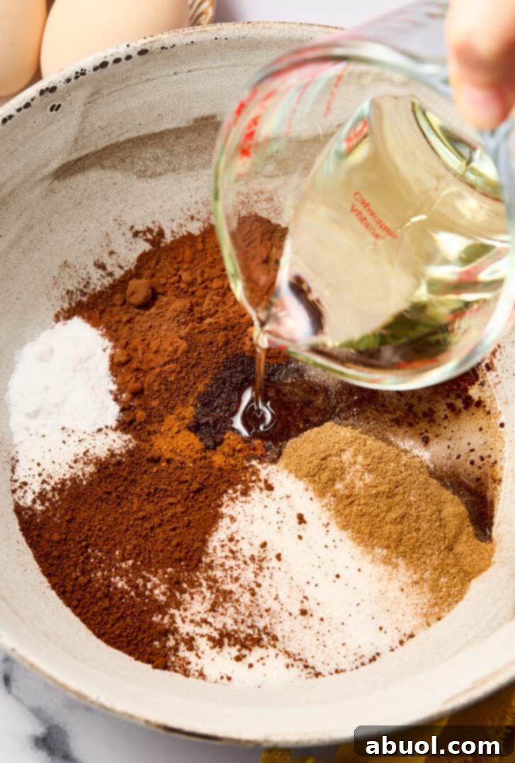 Mexican Crinkle Cookies - Dry ingredients in bowl