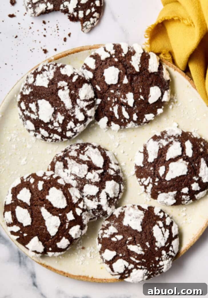 Easy Mexican Crinkle Cookies on plate after baking