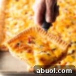 Slice of fresh tomato pie
