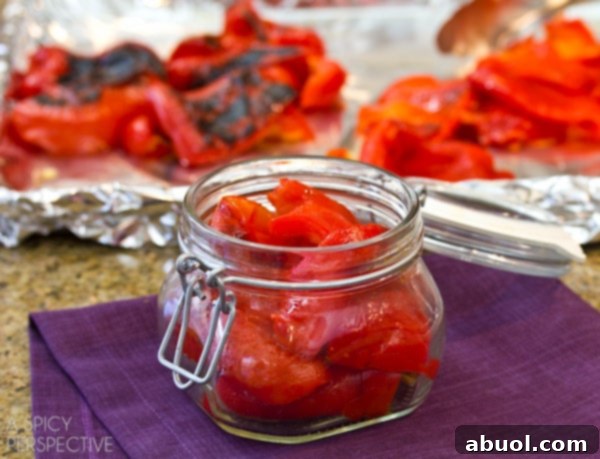 Storing Homemade Roasted Red Peppers