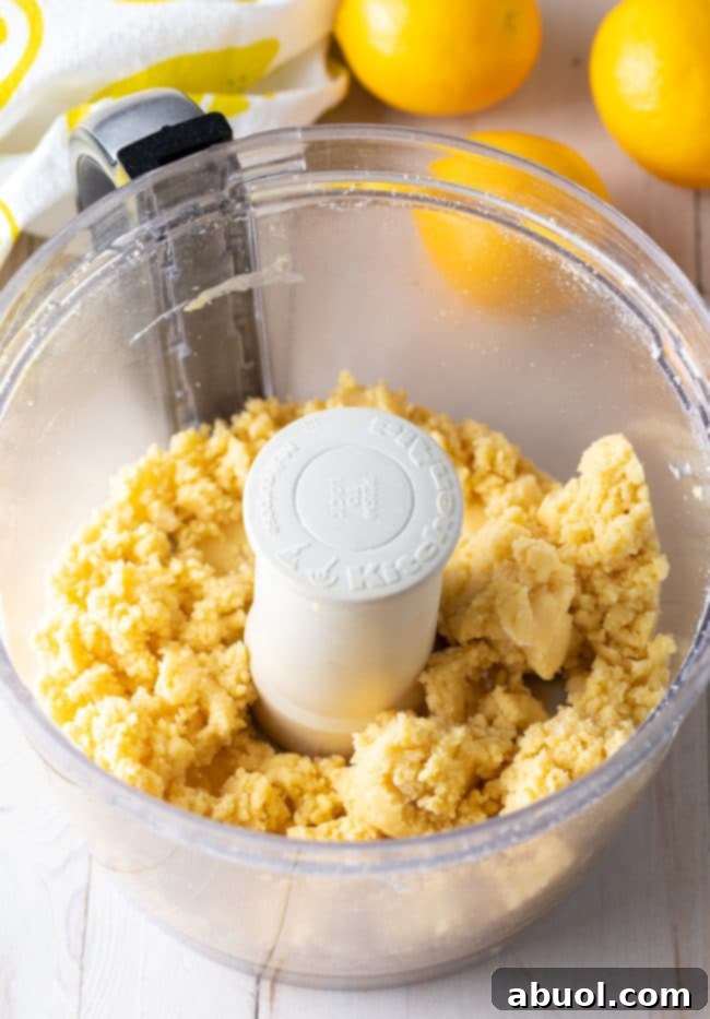 How To Make Lemon Tart - crust ingredients in food processor
