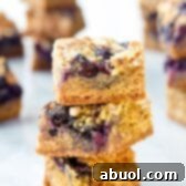 Blueberry White Chocolate Blondies Recipe #summer