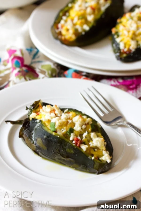 Breakfast Stuffed Poblano Peppers