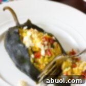 Cheesy Breakfast Stuffed Poblano Peppers
