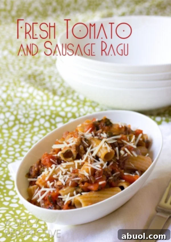 Homemade Pasta Sauce with FRESH Tomatoes and Italian Sausage