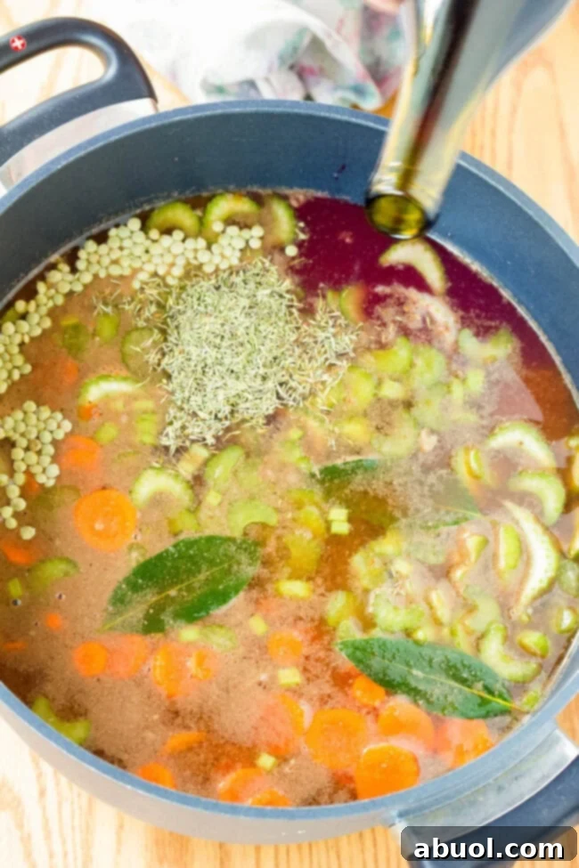 Stew the ingredients in the pot, simmering to perfection.