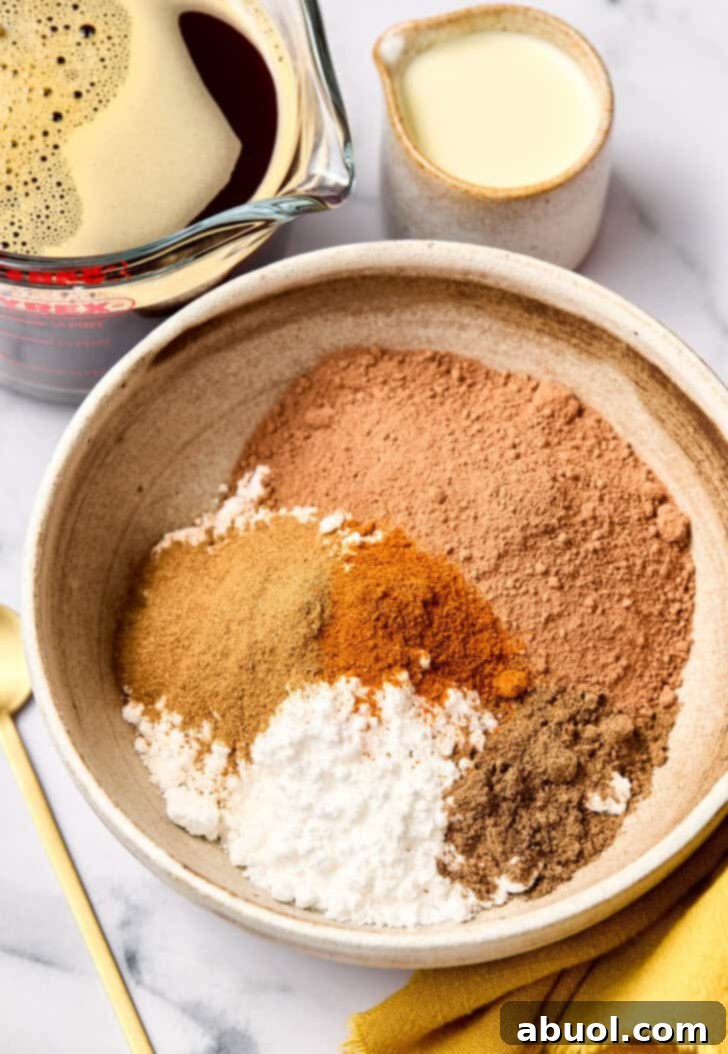 A small bowl containing the aromatic spice mix for Mexican coffee
