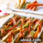 Finished Bacon Wrapped Vegetables