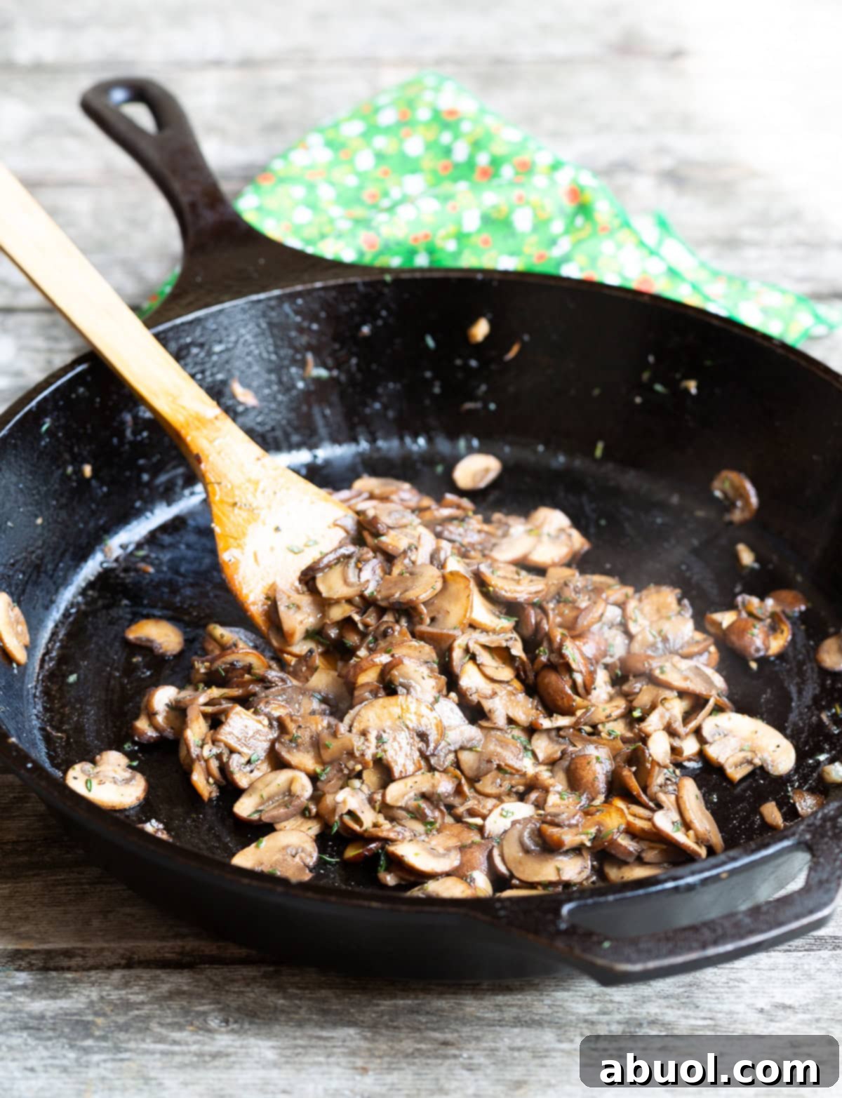 Sauteed mushrooms for Irish Boxty