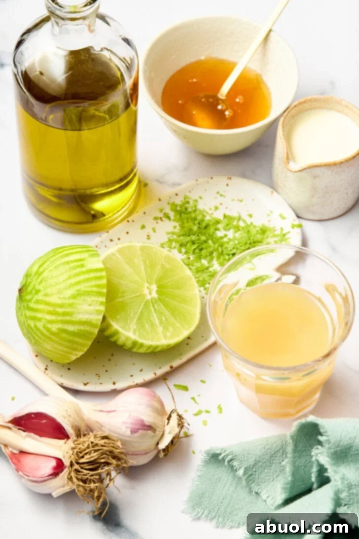Lime Vinaigrette Ingredients