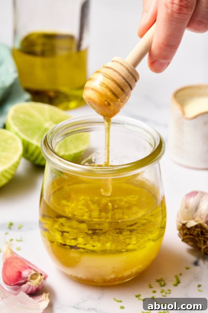add honey to vinaigrette