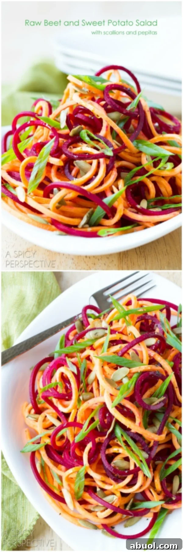 Raw Beet and Sweet Potato Salad Recipe