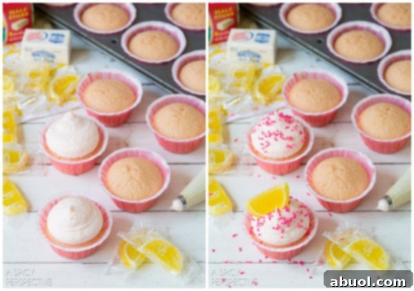 The Process of Making Homemade Pink Lemonade Cupcakes
