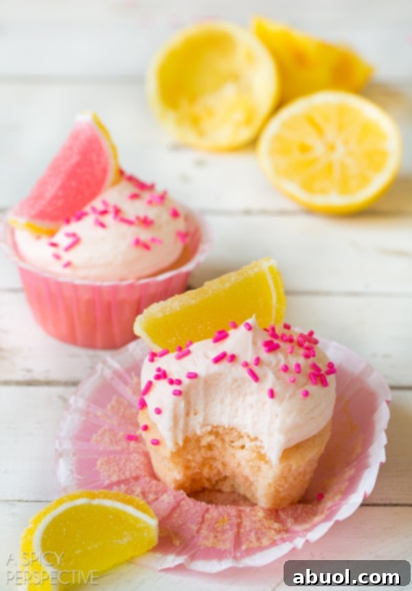 Zingy Pink Lemonade Cupcakes: A Taste of Summer with Sprinkles