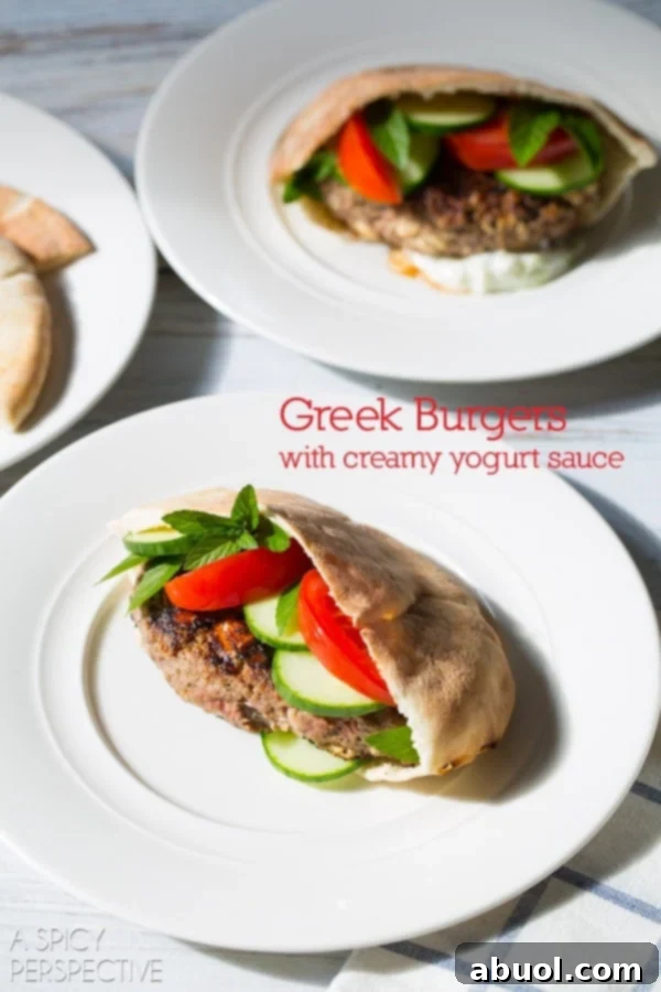 Authentic Greek Lamb Burger Recipe with Homemade Tzatziki