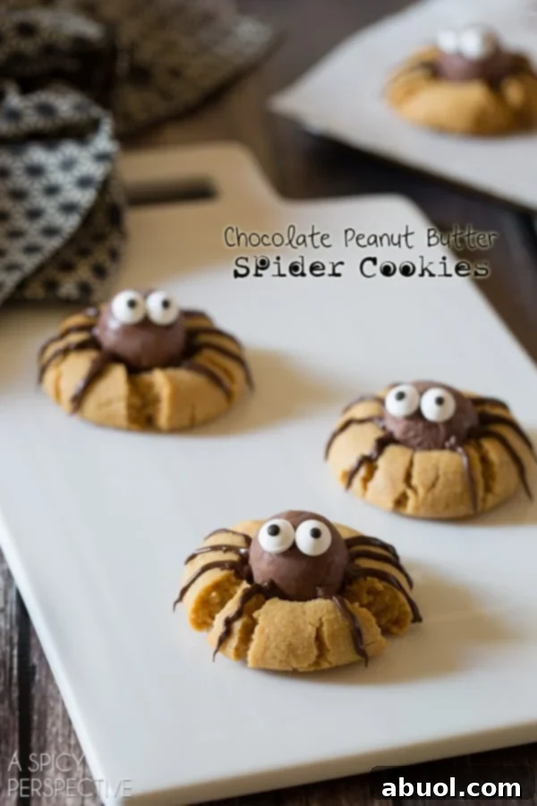 The original Chocolate Peanut Butter Spider Cookies recipe for Halloween