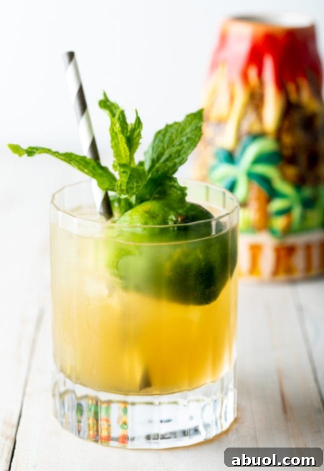 Original-Recipe Original Mai Tai Recipe - A classic rum cocktail, served beautifully with garnishes.