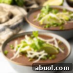 slow cooker black bean soup in a bowl
