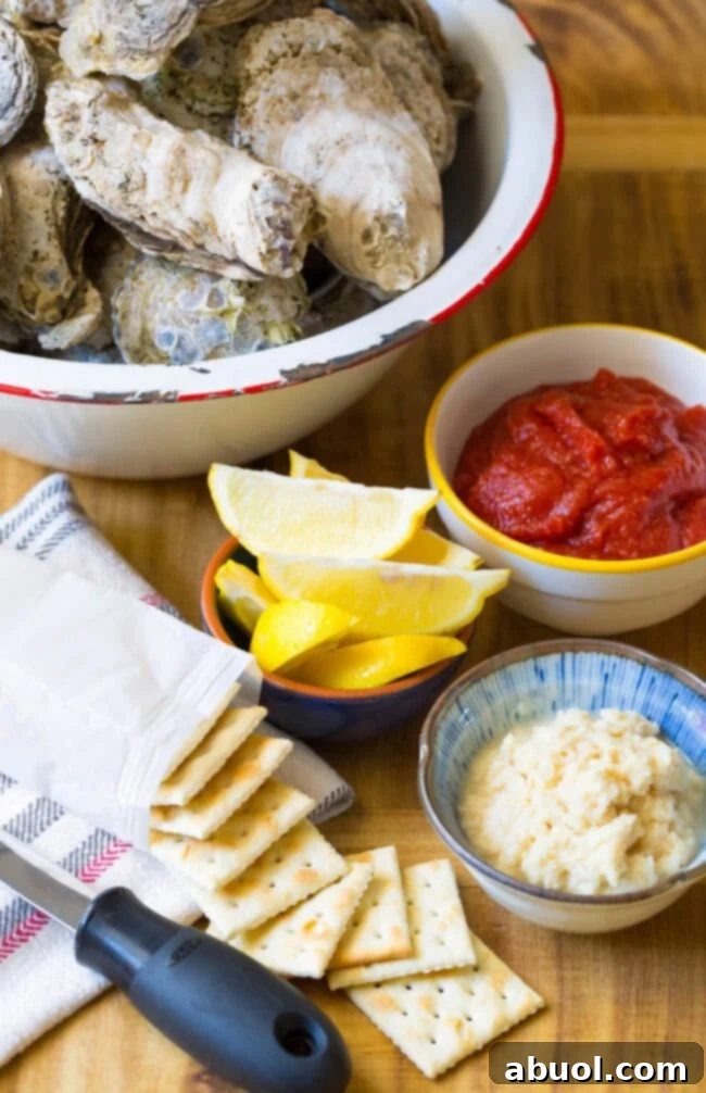 condiments for raw oysters