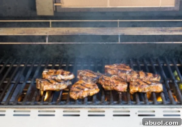 How To Grill Lamb Chops - on hot grill